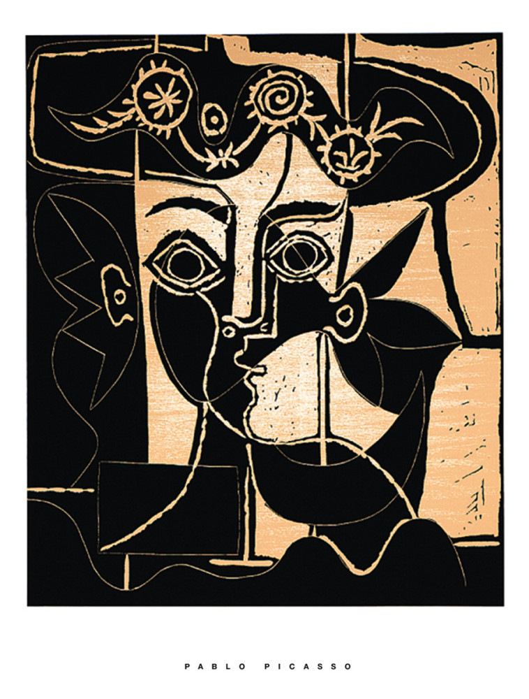 Frau mit verziertem Hut, 1962 von Pablo Picasso