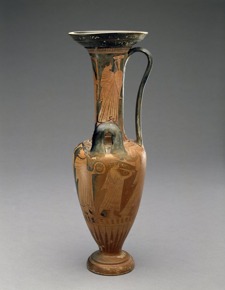 Loutrophoros Hydria mit Hochzeitsprozession, 480-460 v. Chr. von Pan Painter (attr. to)