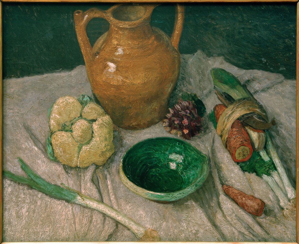 Stillleben mit Gemüse und irdenem Geschirr von Paula Modersohn-Becker
