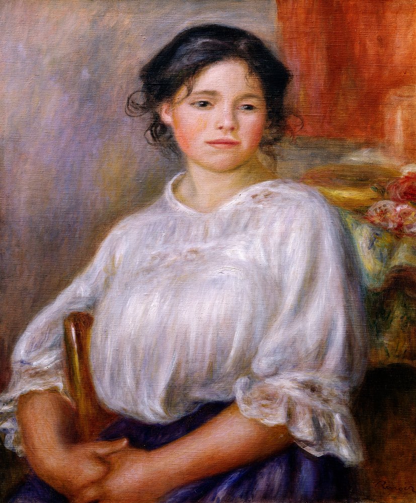 Sitzendes Mädchen, von Pierre-Auguste Renoir von Pierre-Auguste Renoir