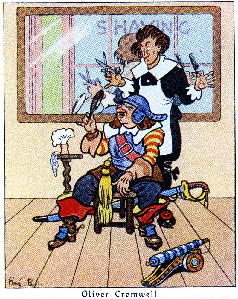 Oliver Cromwell bekommt einen Haarschnitt, 1936