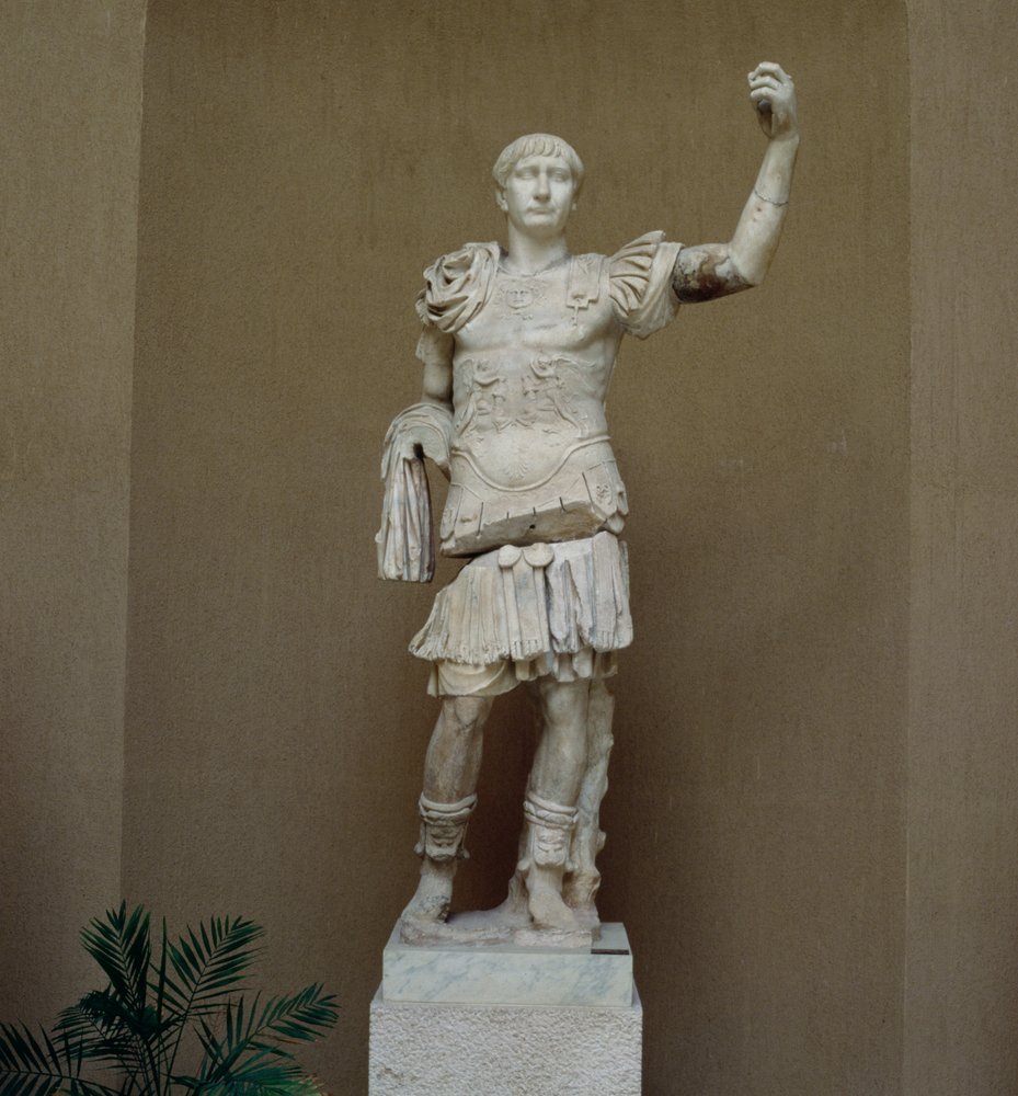 Statue des Kaisers Trajan (53-117 n. Chr.) von Roman