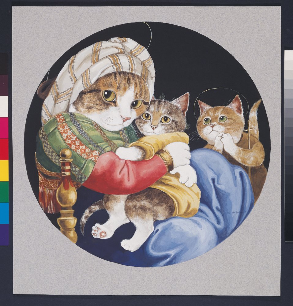 Illustration aus Katzen en Masse! Ein Kompendium kultivierter Katzen (veröff. 2015) von Susan Herbert