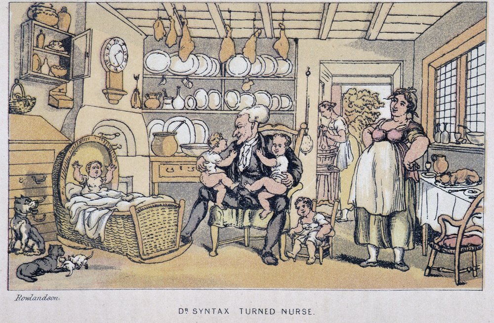 Der Doktor, der Kinder betreut in „Die drei Reisen des Doktor Syntax