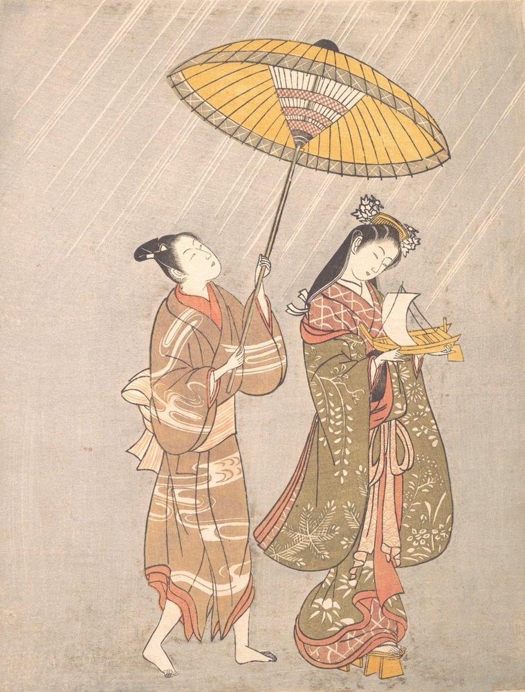 Komachi betet um Regen von Torii Kiyomitsu.
