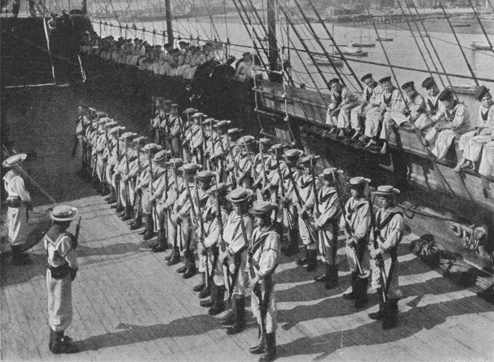 Gewehrübung, ca. 1900, 1910 von Unbekannt