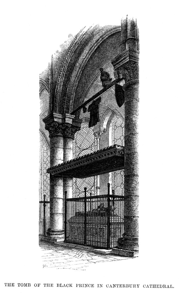 Das Grabmal Edwards, des Schwarzen Prinzen, in der Kathedrale von Canterbury von Unbekannt
