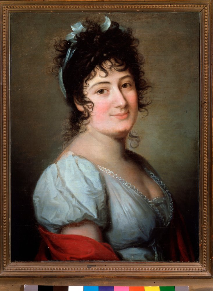 Porträt von Teresa Bertinotti Radicati (1776-1854) italienische Sängerin. Anonymes Gemälde. 19. Jahrhundert. Bologna, civico museo bibliografico von Unknown artist
