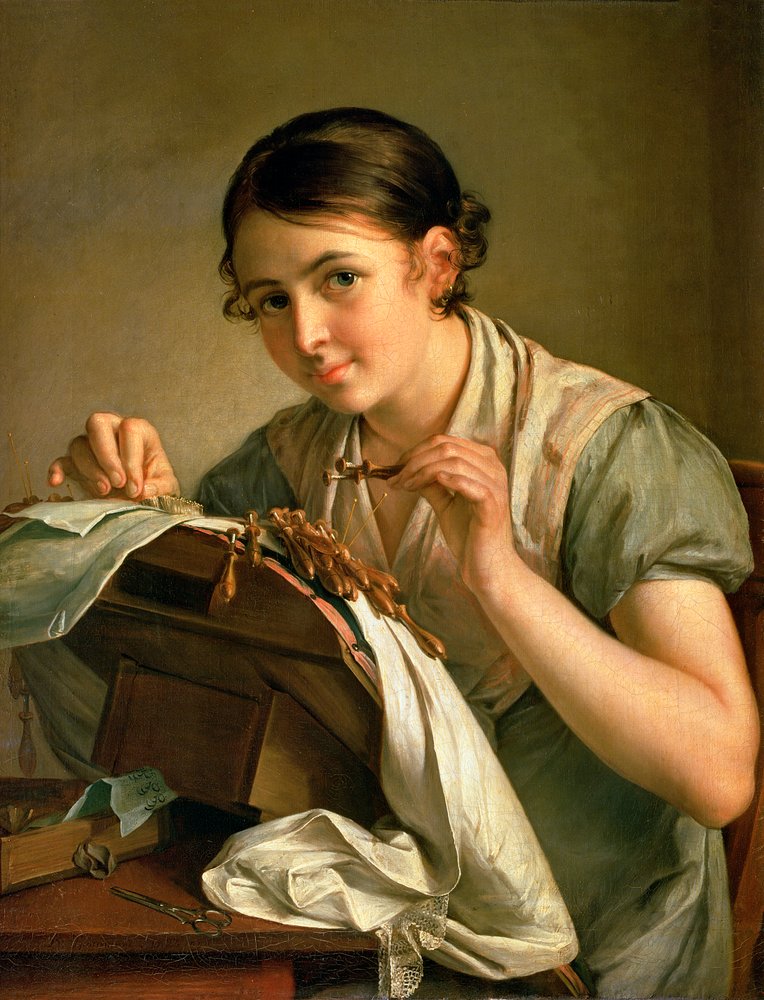 Die Spitzenklöpplerin, 1823 von Vasili Andreevich Tropinin