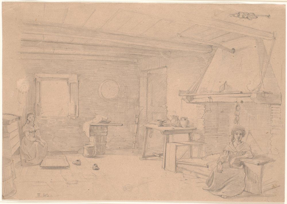 Italienische Bauernstube von Wilhelm Marstrand