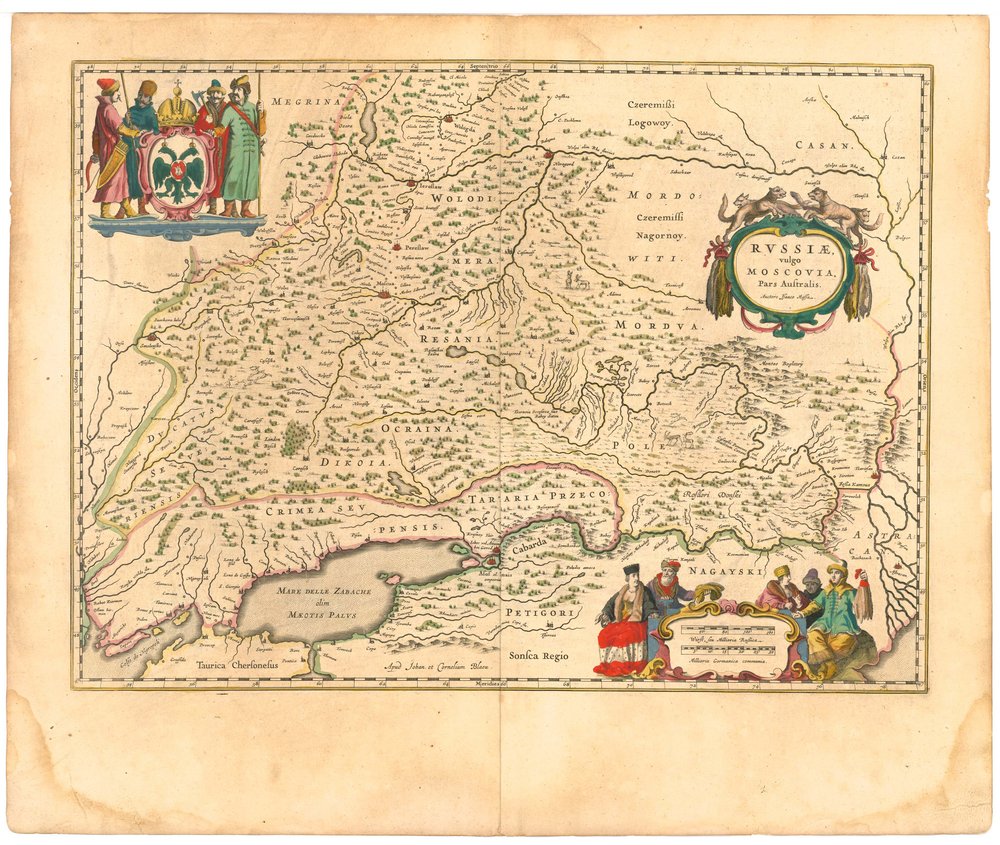Karte von Russland aus: Theatrum Orbis Terrarum..., 1645 von Willem Janszoon Blaeu