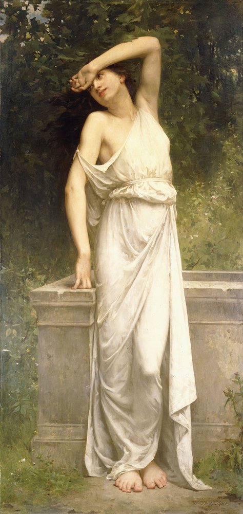 Eine klassische Schönheit an einem Brunnen von William-Adolphe Bouguereau