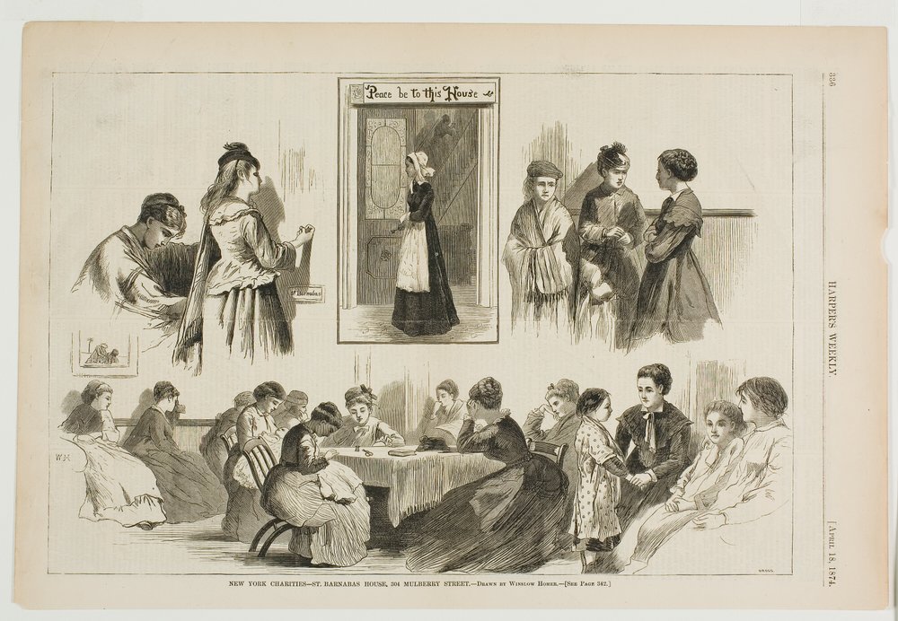 New Yorker Wohltätigkeiten—St Barnabas House, 304 Mulberry Street von Winslow Homer