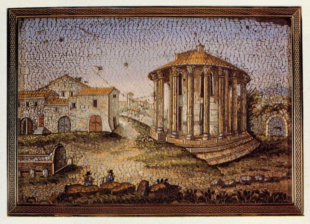 Tempel der Vesta oder Hercules Victor, Mosaik, Italien von William Walcutt