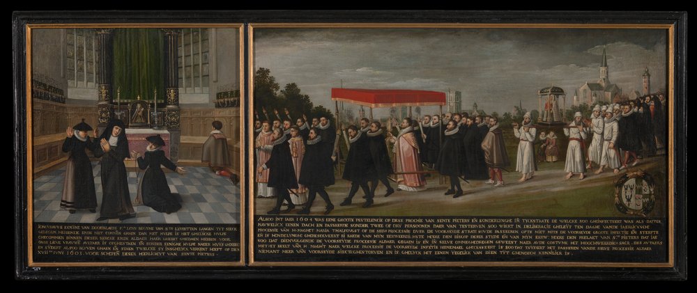 Heilung und Prozession gegen die Pest im Jahr 1604 von anonymous
