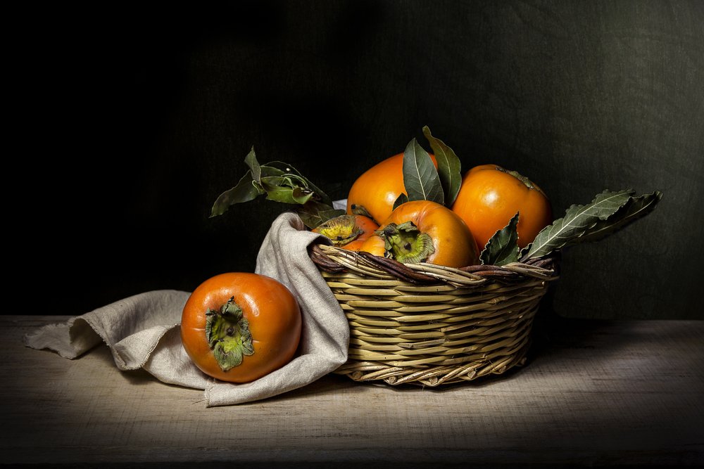 Rustikale Kaki Ernte von Adriana Vitale
