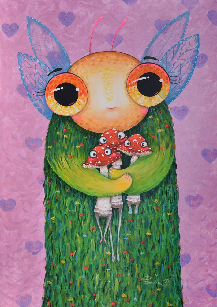 Verspielter Pilzfreund von Aleksandra Paranchenko