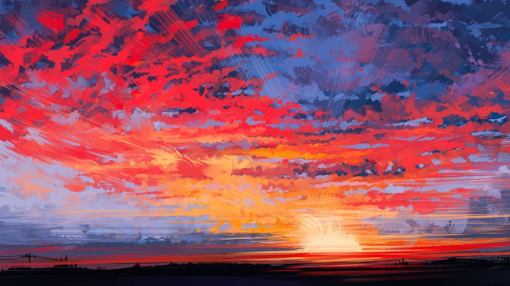 Dramatischer Sonnenuntergang Himmel von Alena Aenami