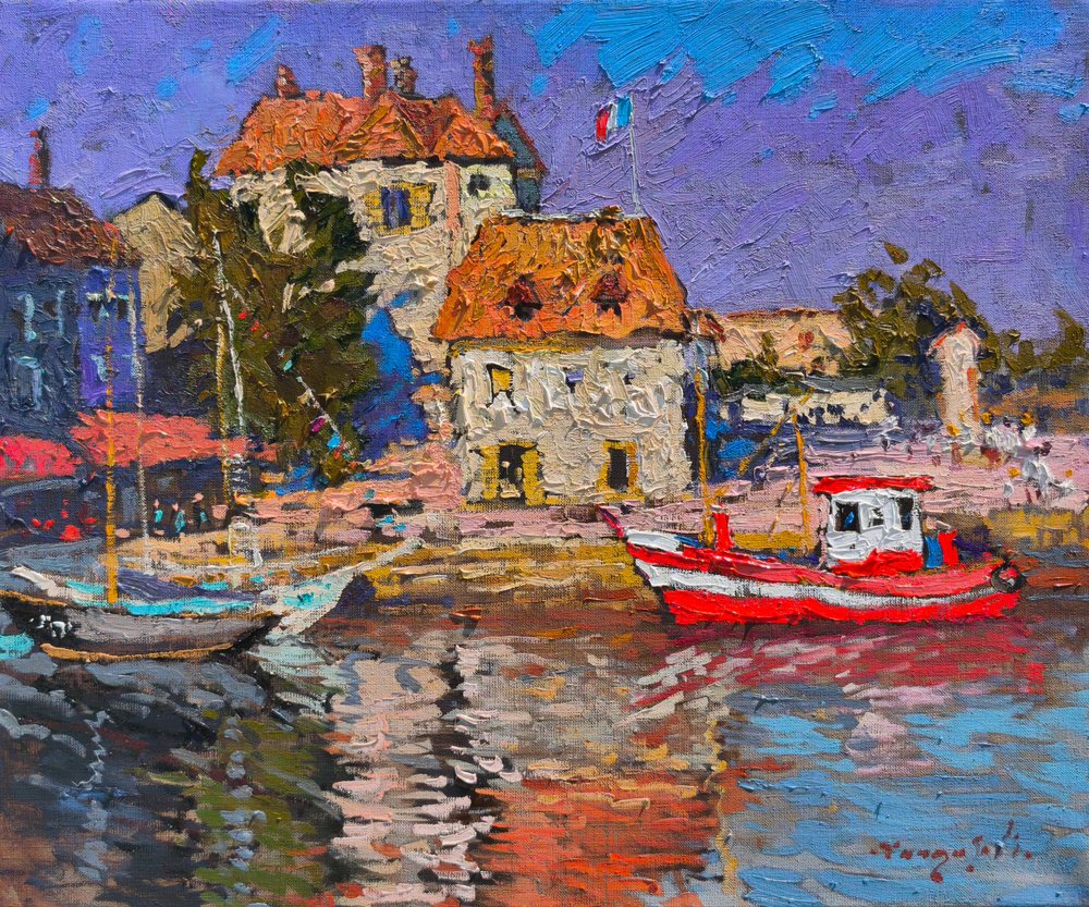 Lebhafte Boote im Hafen von Alexander Shandor