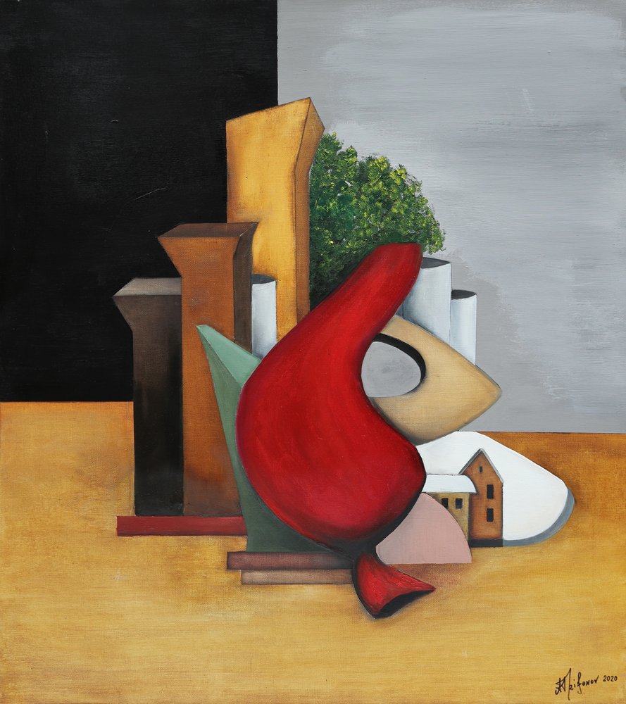 Rote Geometrische Stadt von Alexander Trifonov