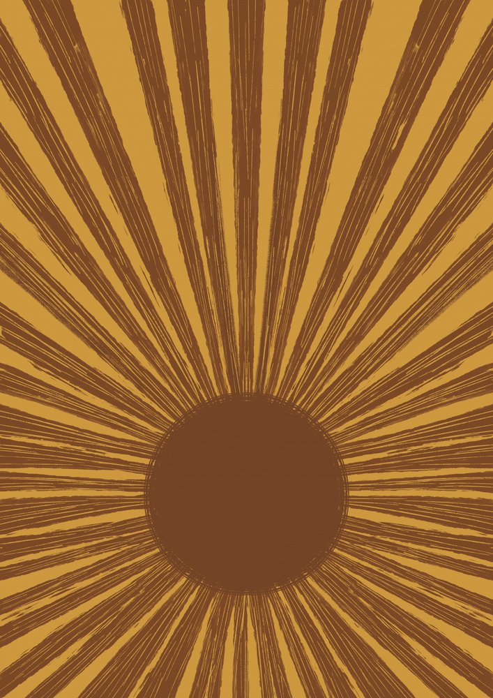 Retro Goldener Sonnenstrahl von Aliya Putrus