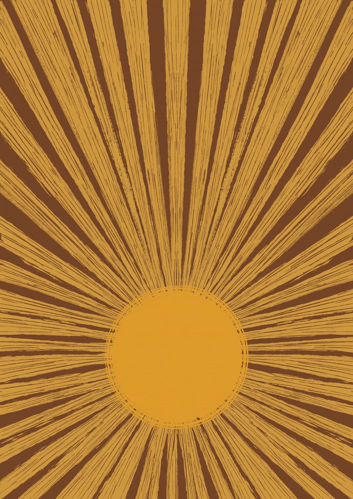 Warmer Retro Sonnenstrahl von Aliya Putrus