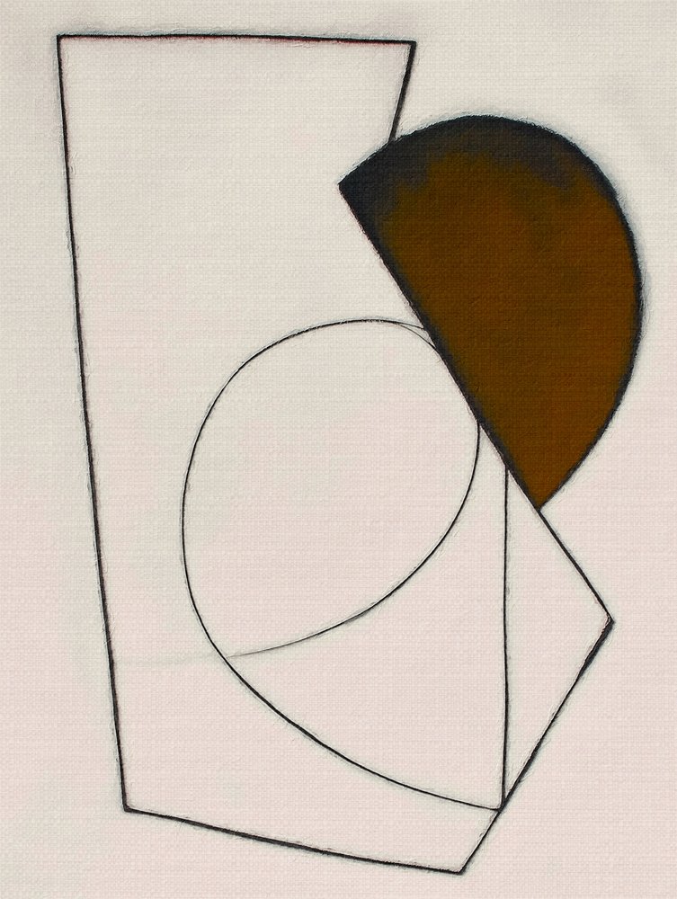 Braune geometrische Abstraktion von Alma