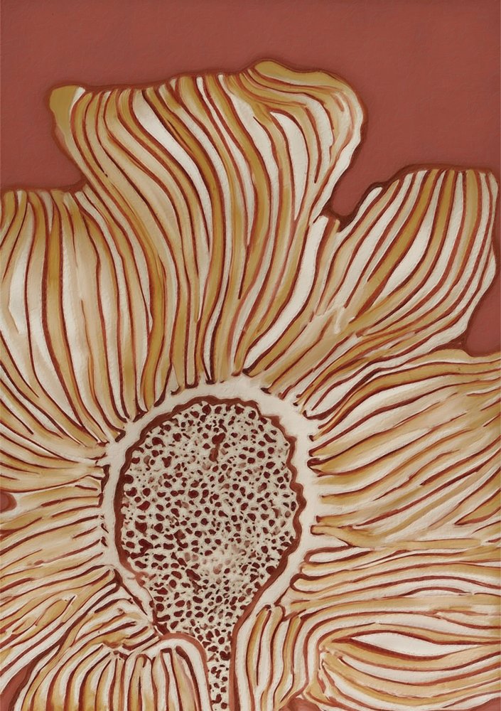 Erdige florale Abstraktion von Alma