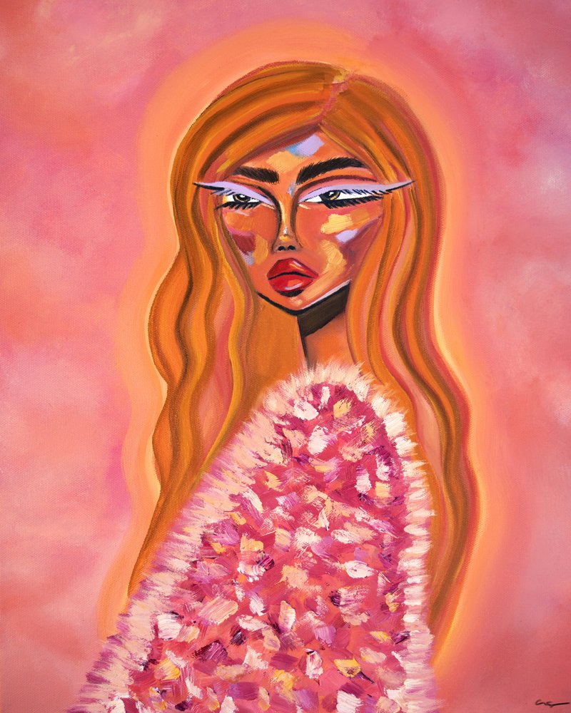 Rosa Pelz Glamour von Amy Straley