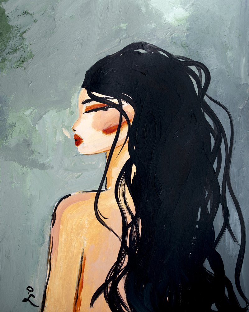 Gelassenes Frauenprofil von Amy Straley