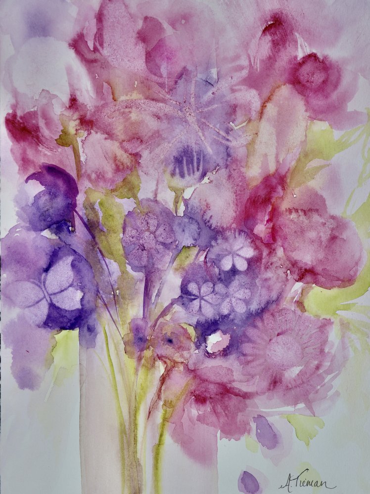 Träumende Aquarellblüten von Amy Tieman