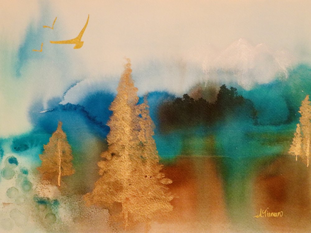 Goldener Waldnebel von Amy Tieman