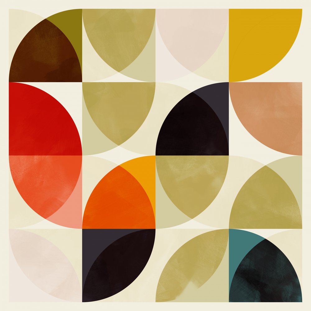 Kreise Nov 19 Beige Viertelkreise Ineinander von Ana Rut Bre