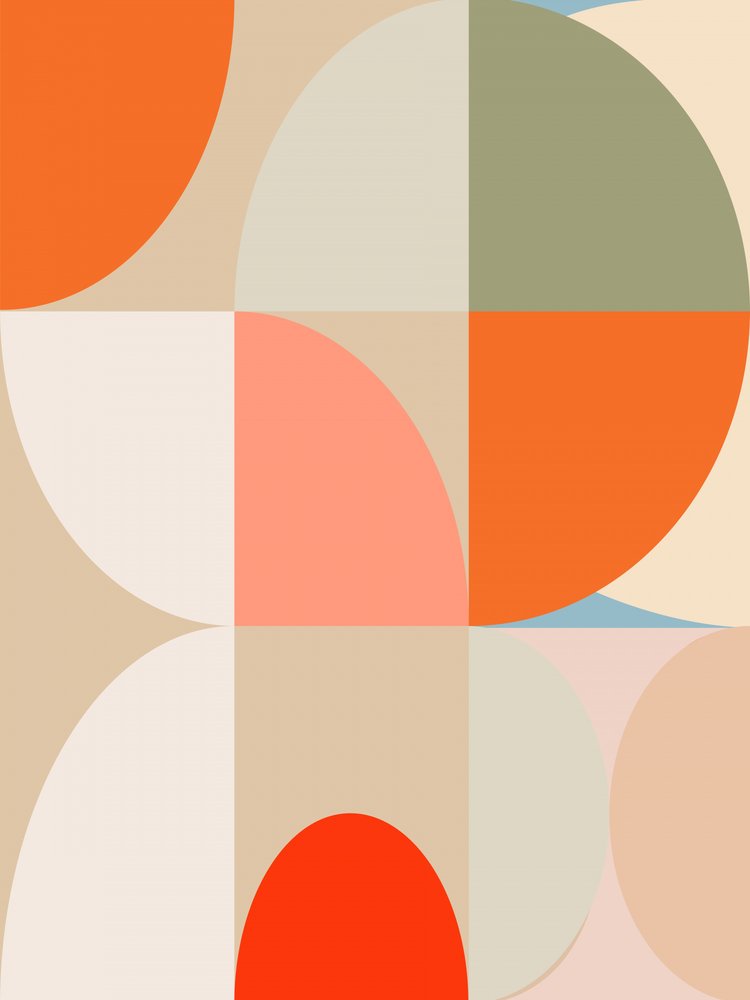 Mittleres Jahrhundert Pastell 12 von Ana Rut Bre