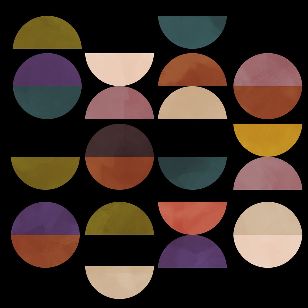 Mittlere Kreise Terrakotta Blck1 von Ana Rut Bre