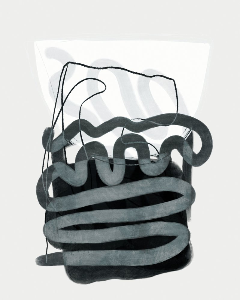 Gemalte Linien Swazz 3 von Ana Rut Bre