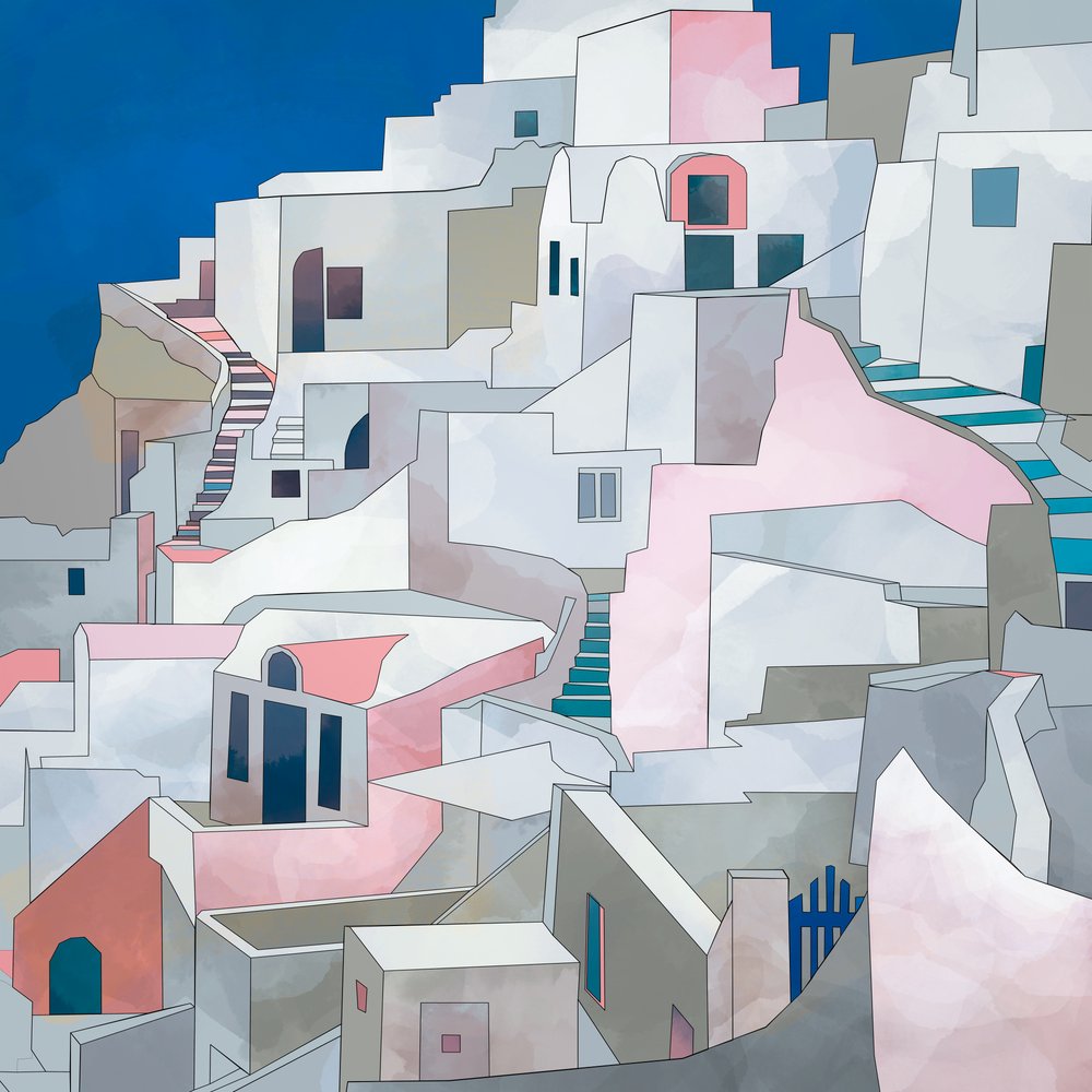 Santorini 7x7 von Ana Rut Bre