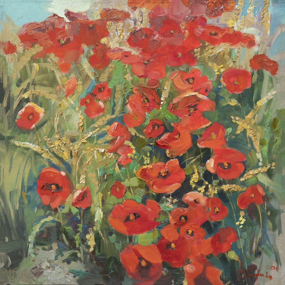 Sommer Mohnfeld von Anastasiia Grygorieva