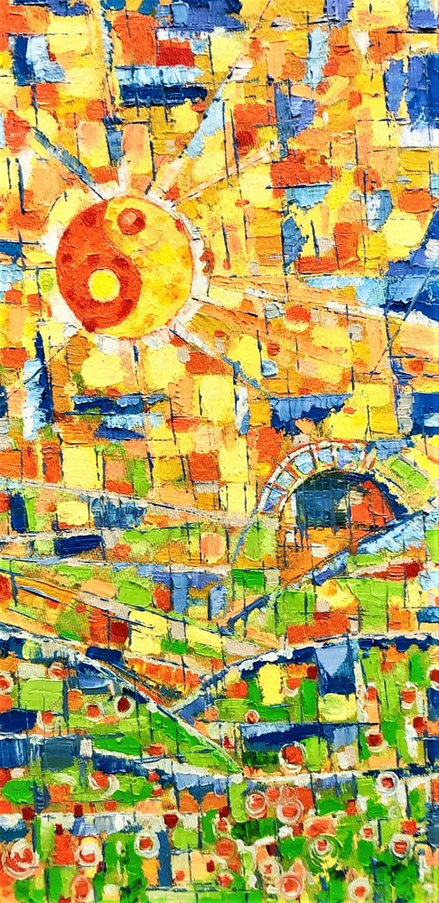 Bunte Zen-Landschaft von Anda Bieza