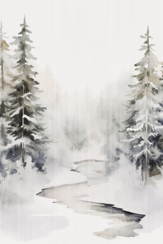Verschneiter Waldstrom von Andrea Haase