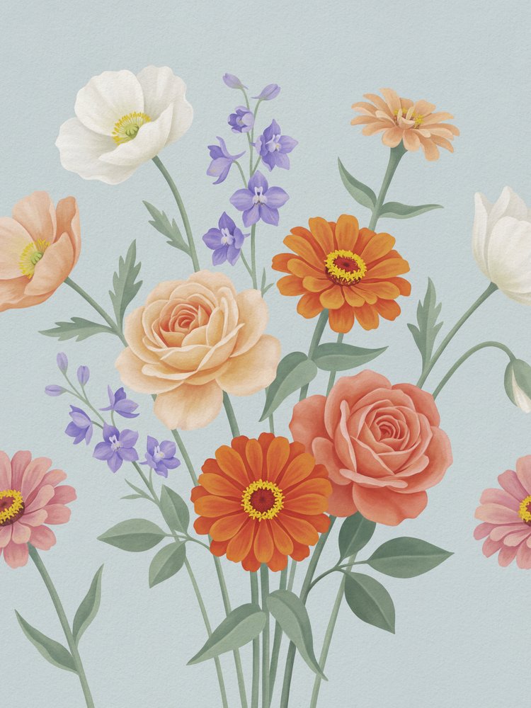 Bunte Gartenblüten von Andreas Magnusson