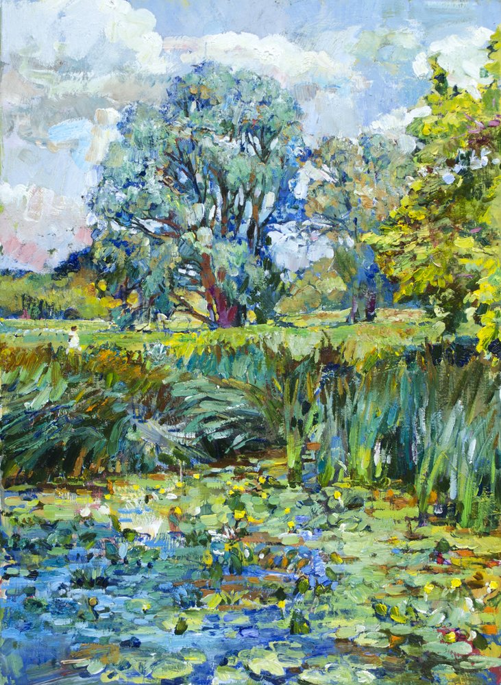 Impressionistischer Seerosenteich von Andrii Kutsachenko