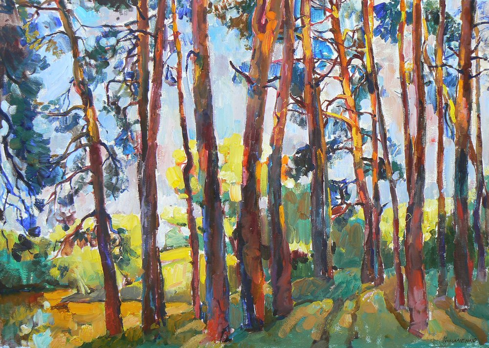 Sonniger Waldweg von Andrii Kutsachenko