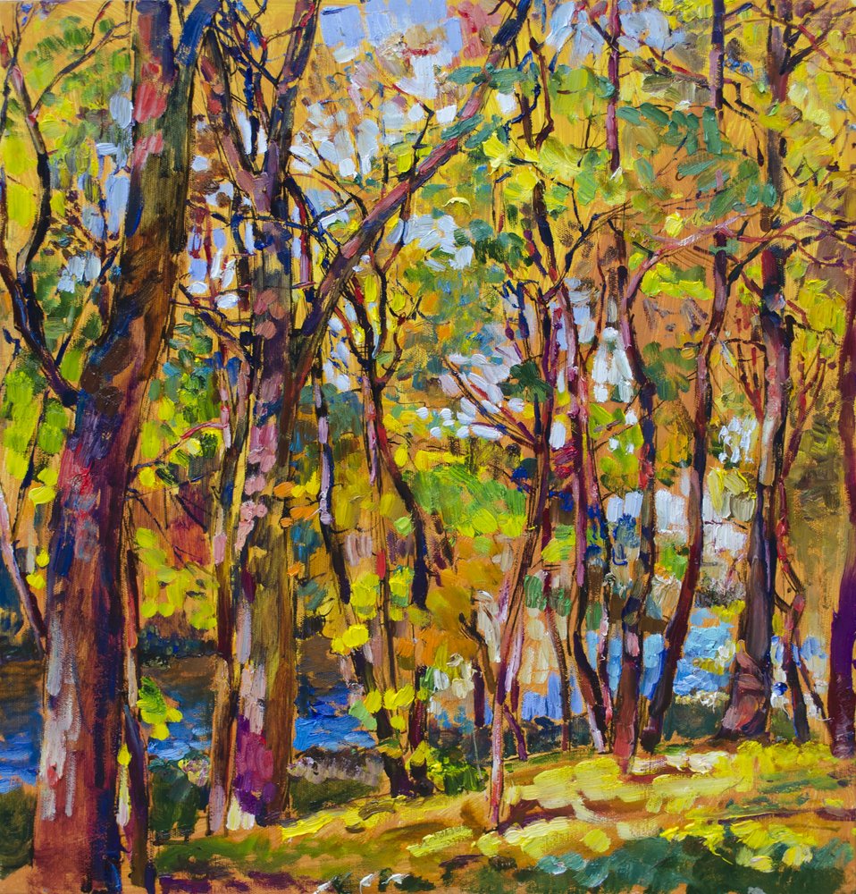 Lebendiger Herbstwald Bach von Andrii Kutsachenko