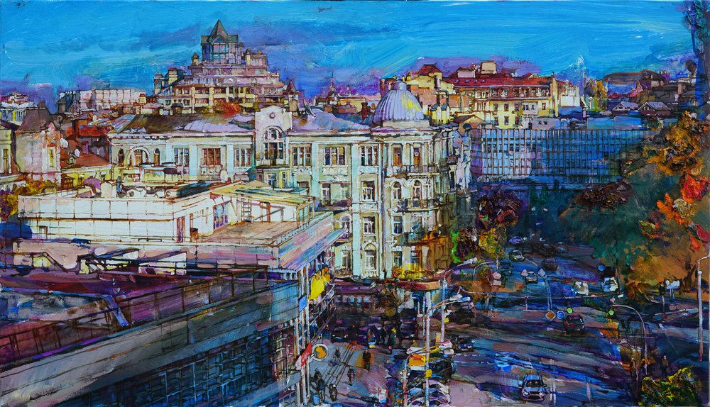 Lebendige Stadtansicht von Andrii Kutsachenko