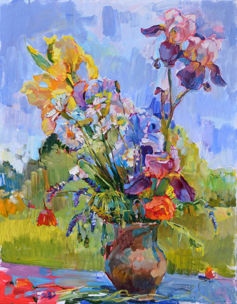 Lebendige Garten-Iris von Andrii Kutsachenko