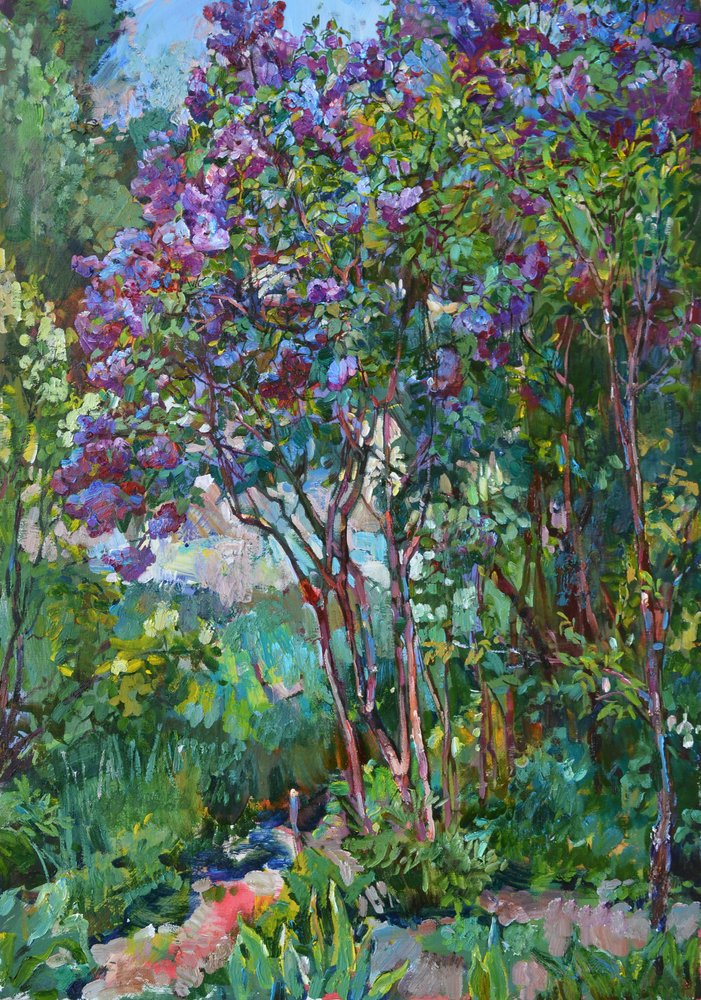 Lebendiger Flieder Garten von Andrii Kutsachenko