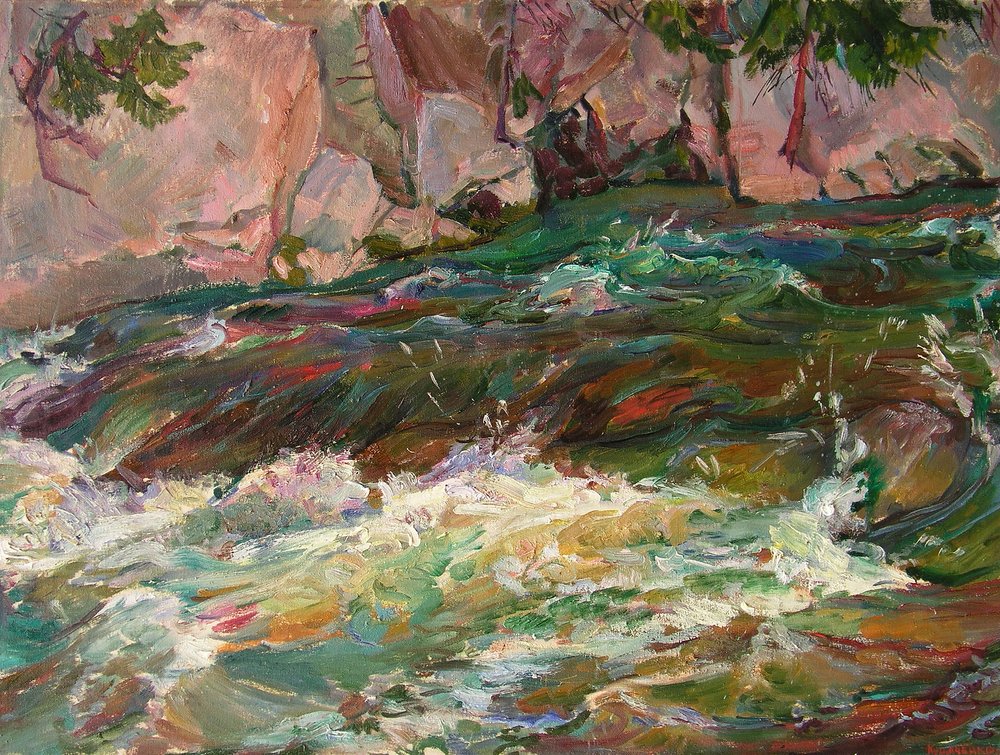 Lebhafte Fluss-Stromschnellen von Andrii Kutsachenko