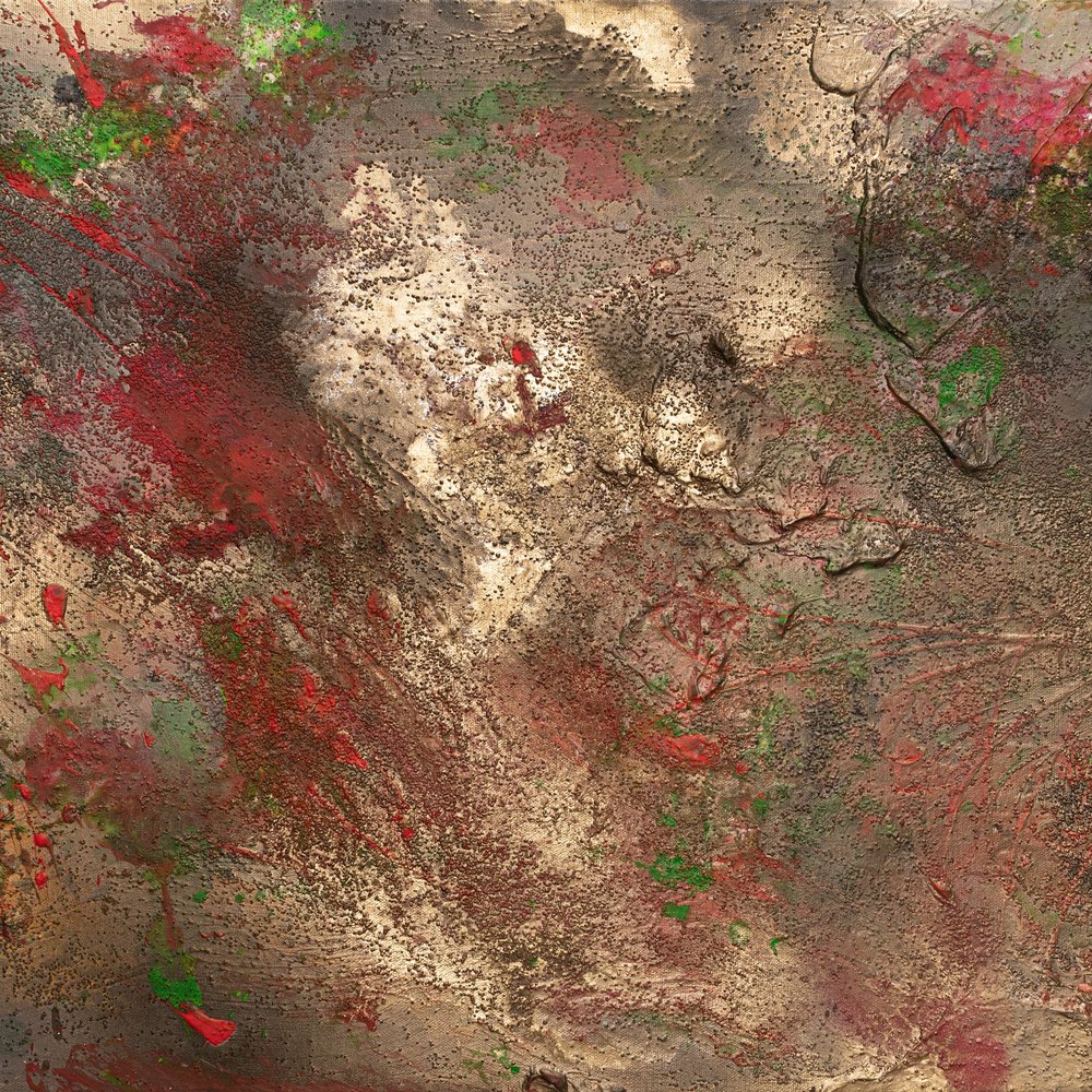 Vergoldetes Grunge-Abstrakt von Anete Purina-Purite