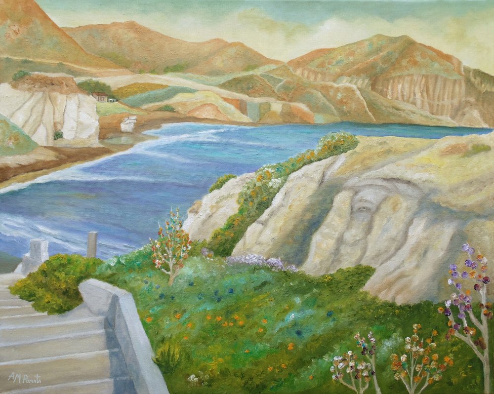 Klippenpfad am Meer von Angeles M. Pomata